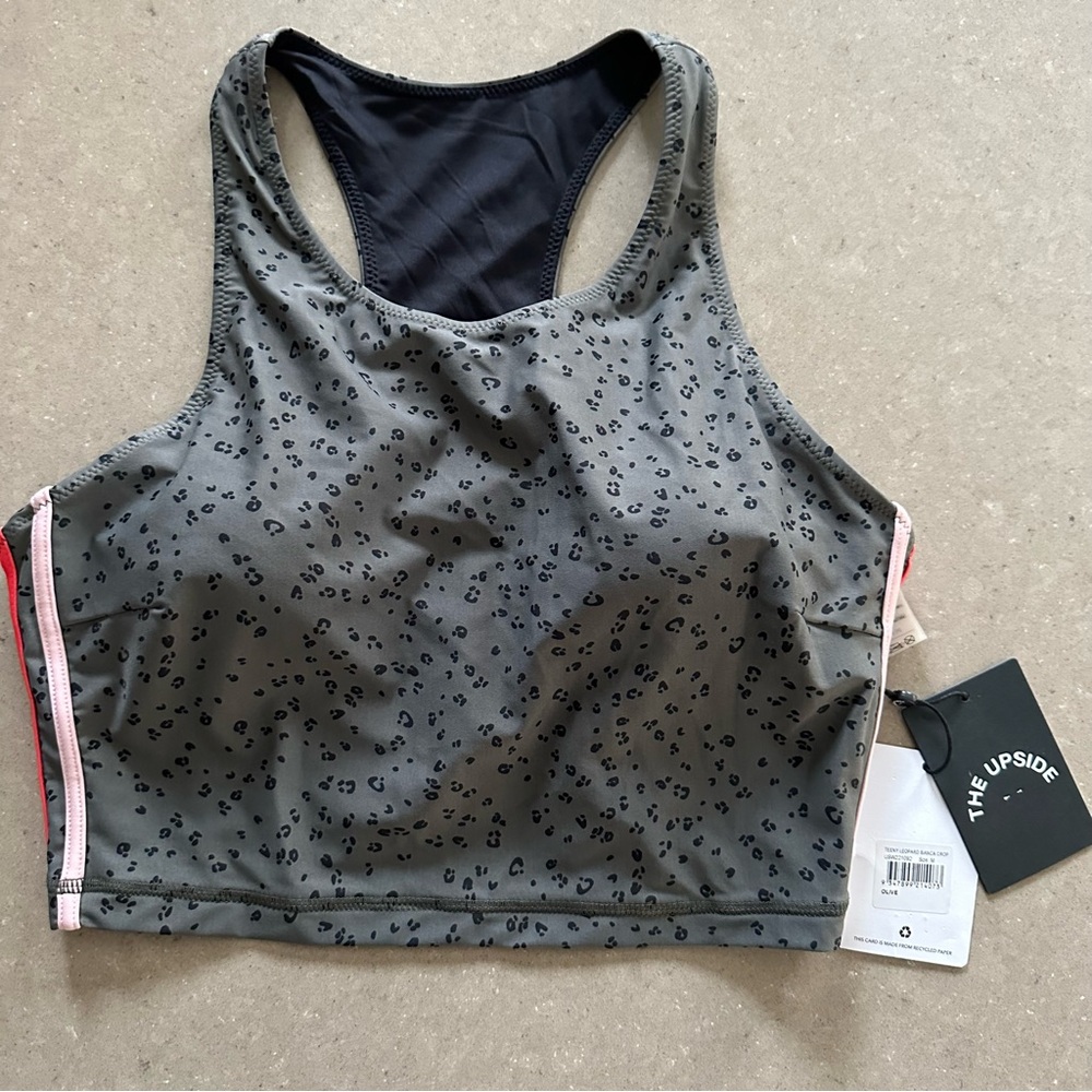The Upside Gray Leopard Print Crop Top - Picture 4 of 10